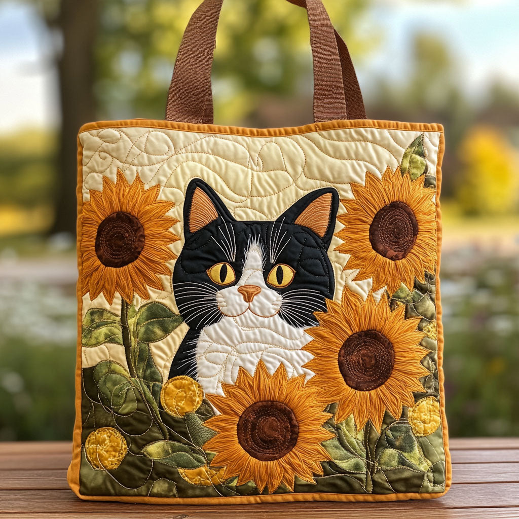 Handgjord väska – Katt bland Blommor