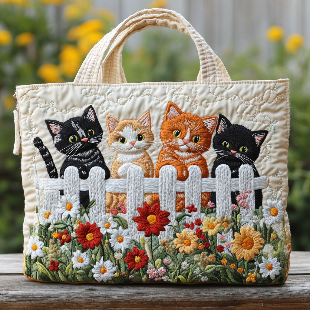 Handgjord väska – Kattunge i Blommor