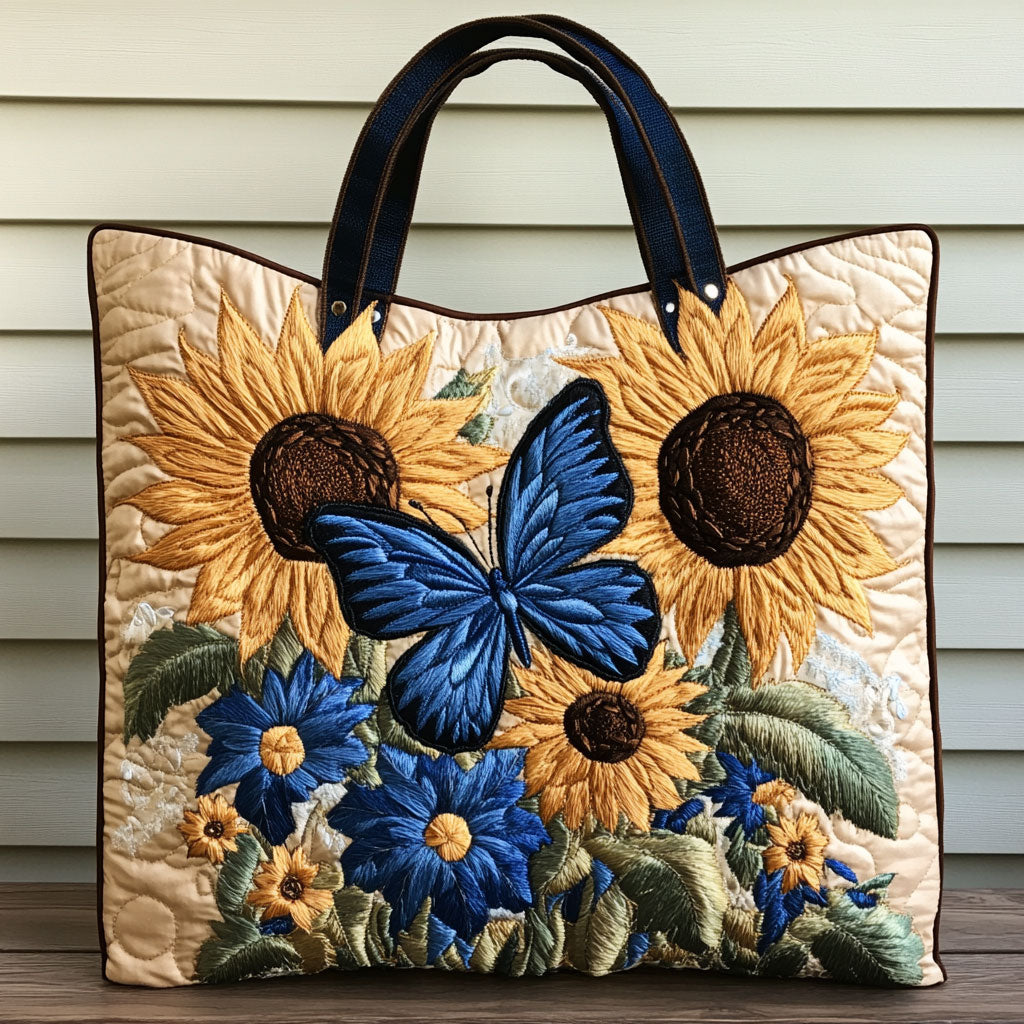 Handgjord väska – Lysande Fjäril och Blomma