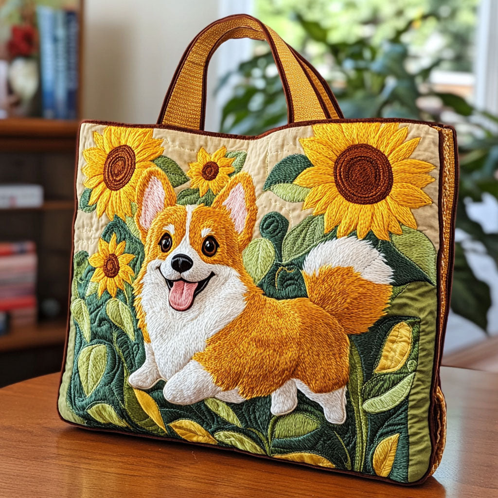 Handgjord väska – Leende Corgi