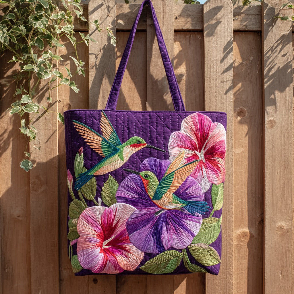 Handgjord väska – Kolibri i Blommor