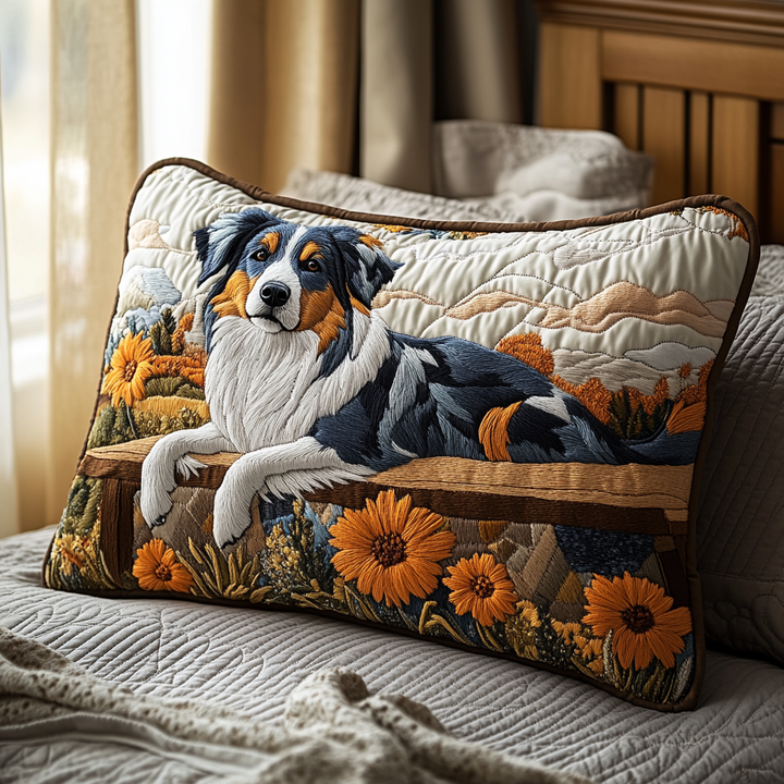 Australian Shepherd Solrosor Kuddfodral