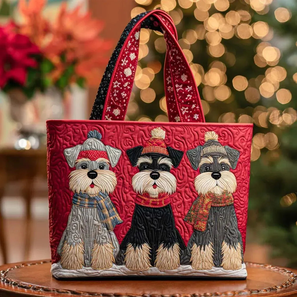 Handgjord väska – Schnauzertrio