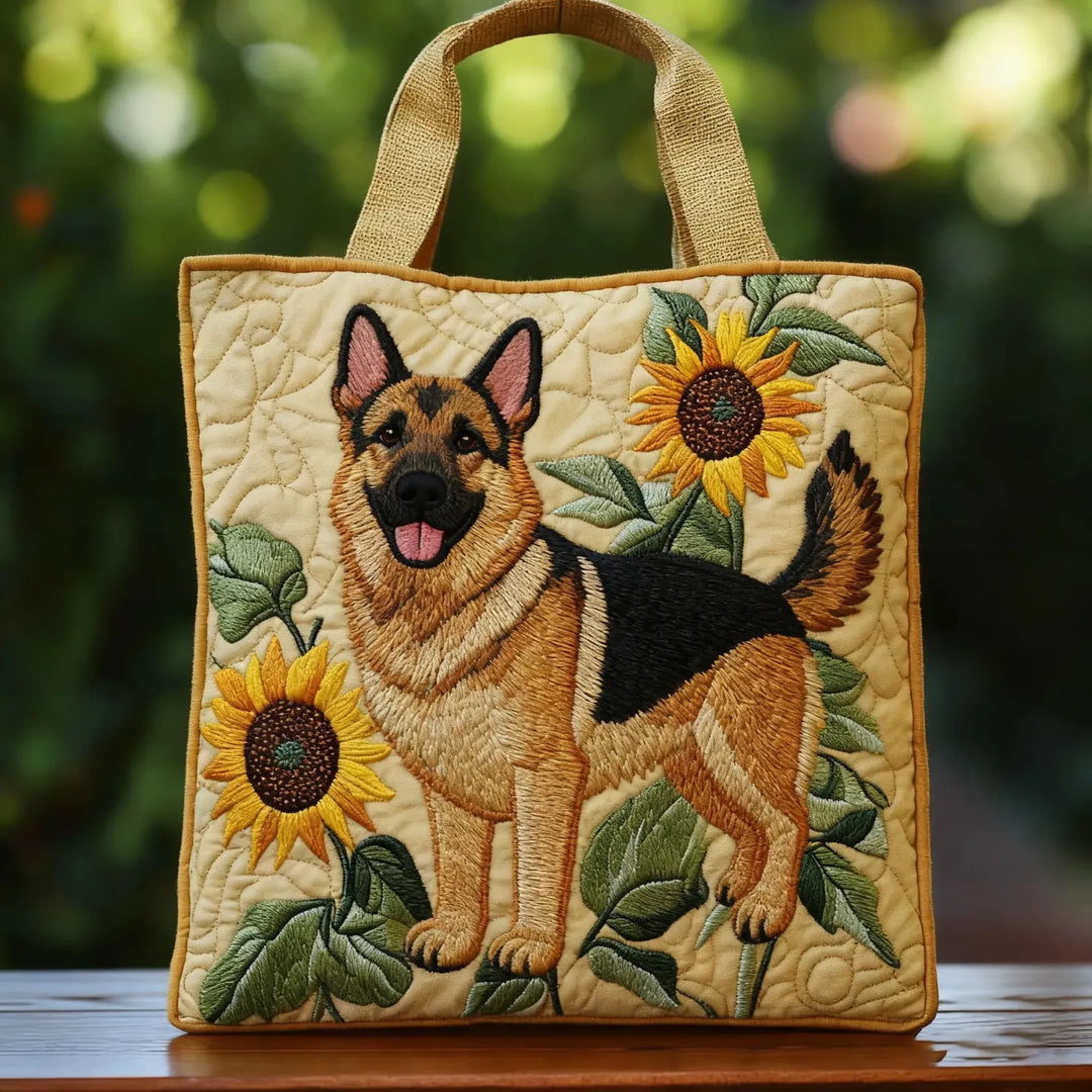 Handgjord väska – Blommig Vallhund