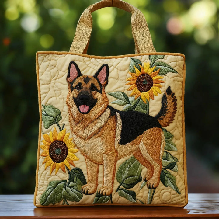 Handgjord väska – Blommig Vallhund
