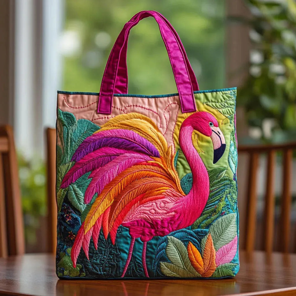 Handgjord väska – Lysande Flamingo