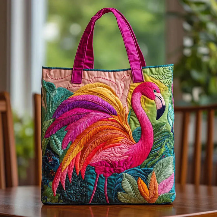 Handgjord väska – Lysande Flamingo