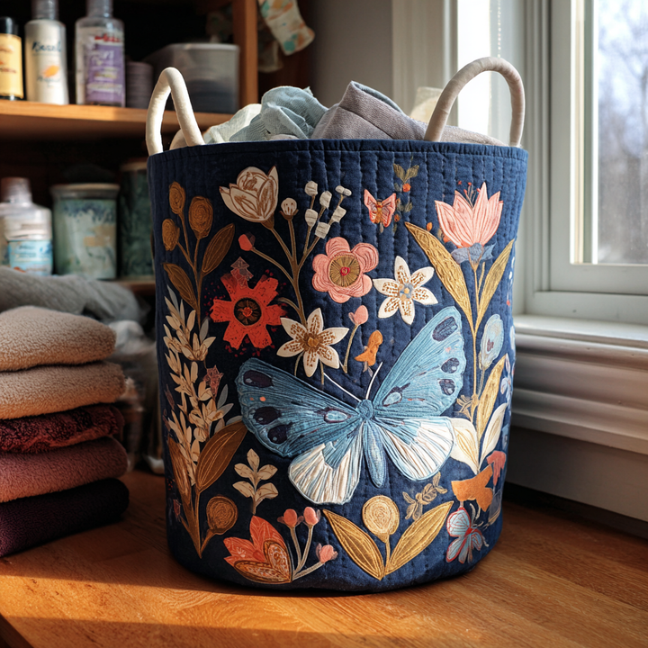 Fjäril bland Blommor Tvättkorg
