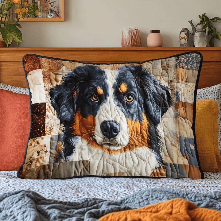 Australian Shepherd Porträtt Kuddfodral