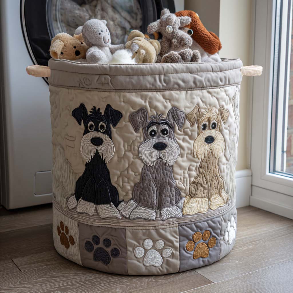 Schnauzer i Seriestil Tvättkorg
