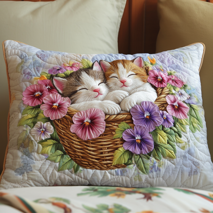 Kattunge i Blomsterkorgen Kuddfodral