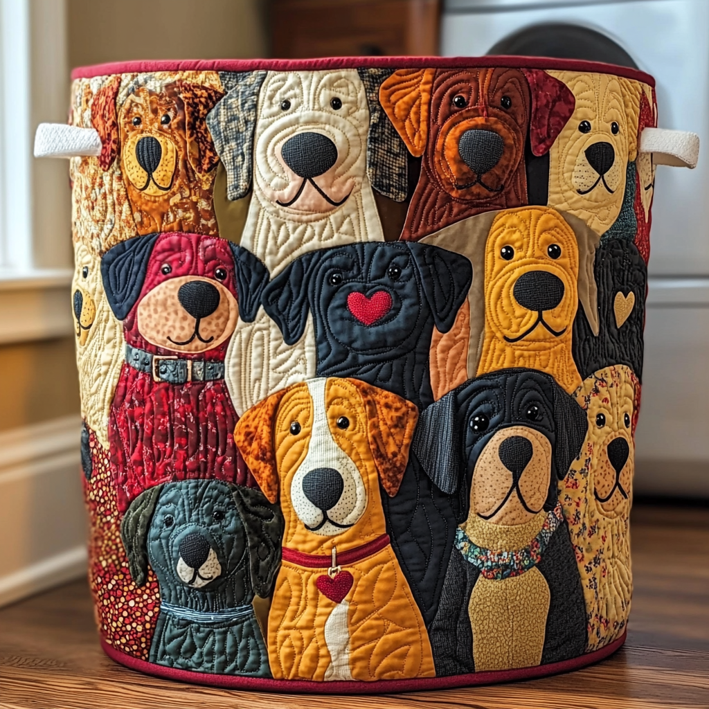Golden Retriever på Hösten Tvättkorg