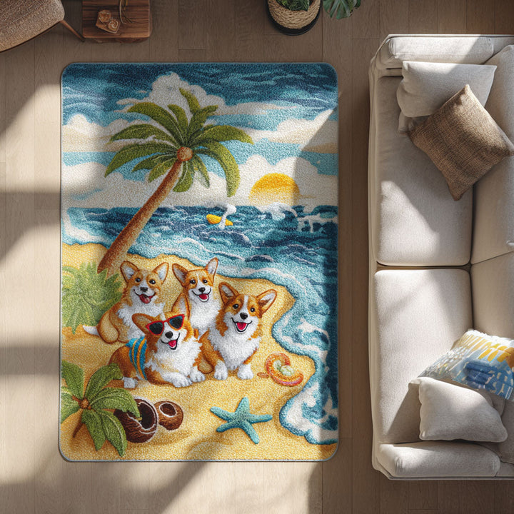 Corgis vid Kusten Matta