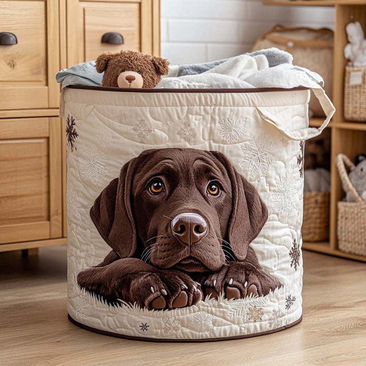 Chokladbrun Labradorvalp Tvättkorg