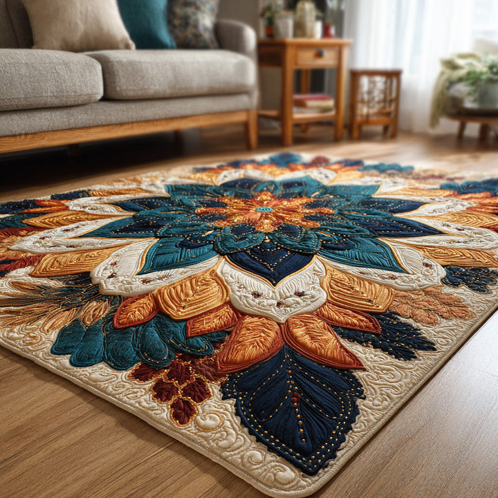 Lysande Röd Lotus Matta