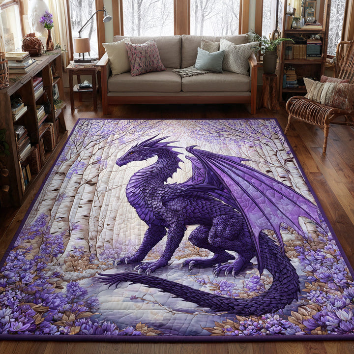 Mörk Lavendeldrake Matta