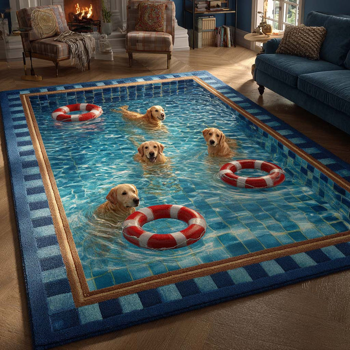 Djup Golden Retriever Pool Matta