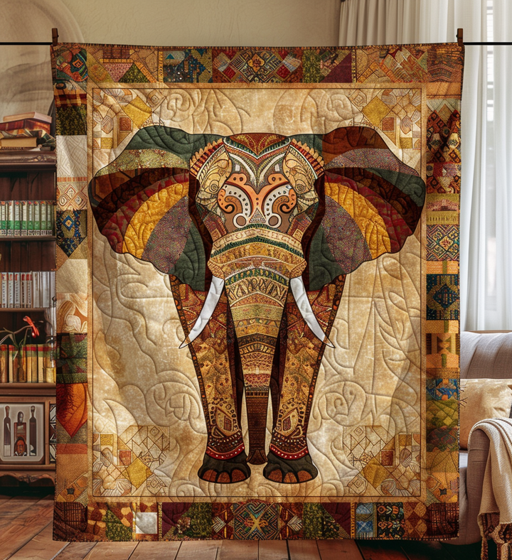 Elefant Mandala Omfamning Filt