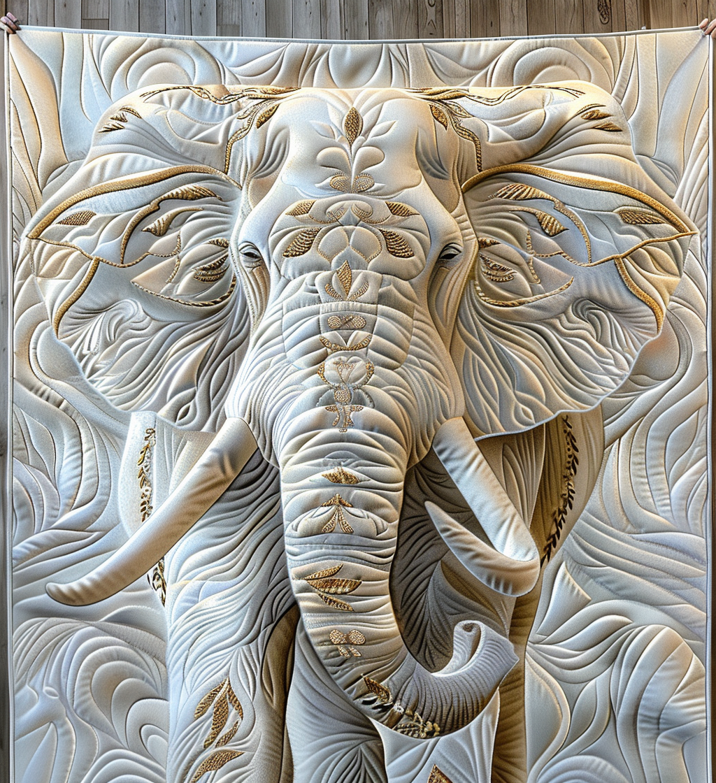 Elefant Visdom Relief Filt