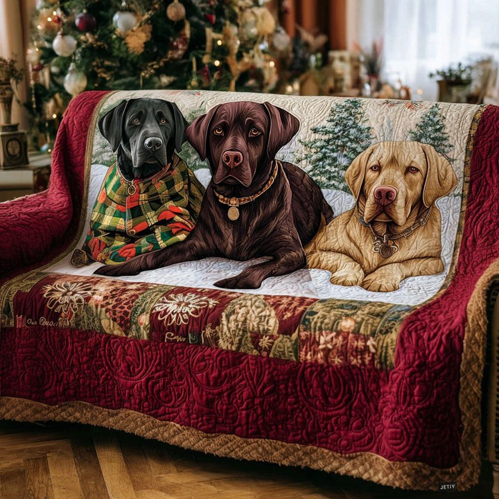 Trogna Labradorer Lapptäcke Sofföverkast