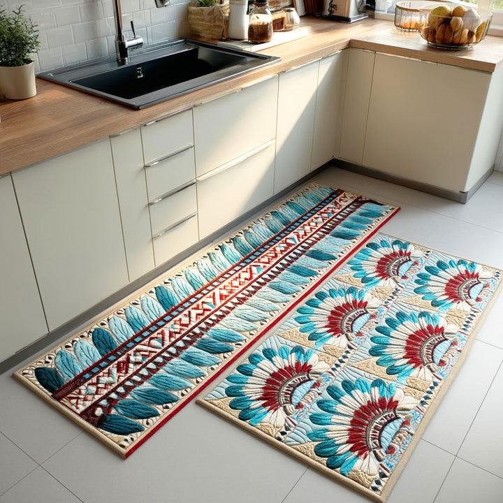 Indiansk Fjäderkrona Köksmatta