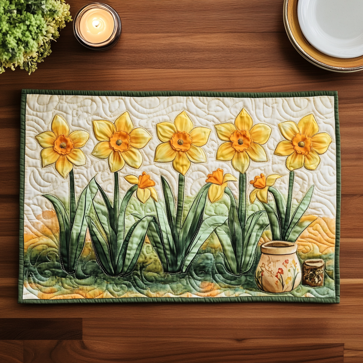 Vårens Påskliljor Narcisser Glasunderlägg