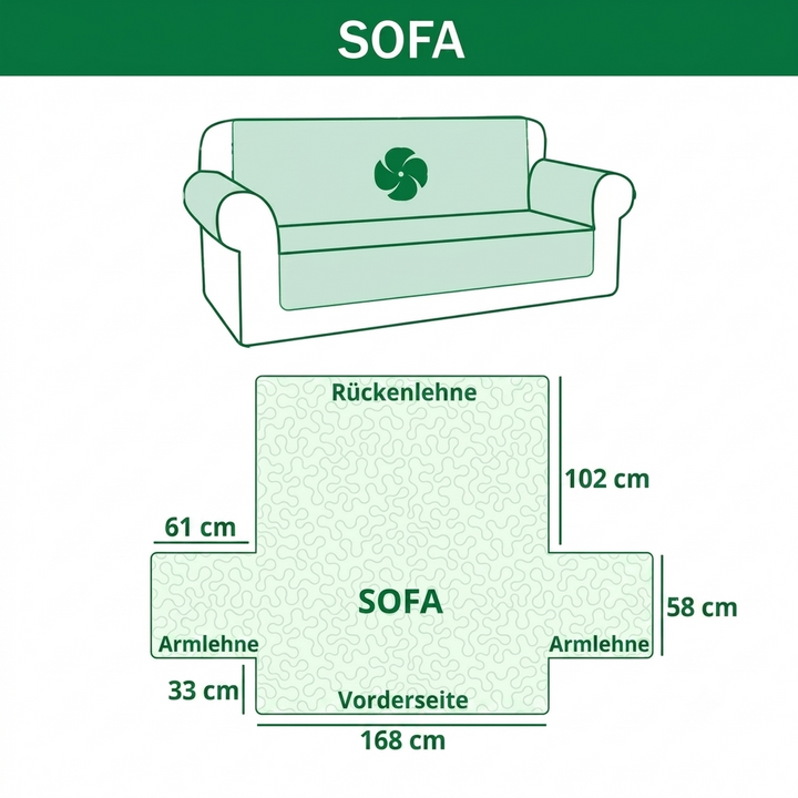 Azurblå Sköldpadda Vågor Sofföverkast