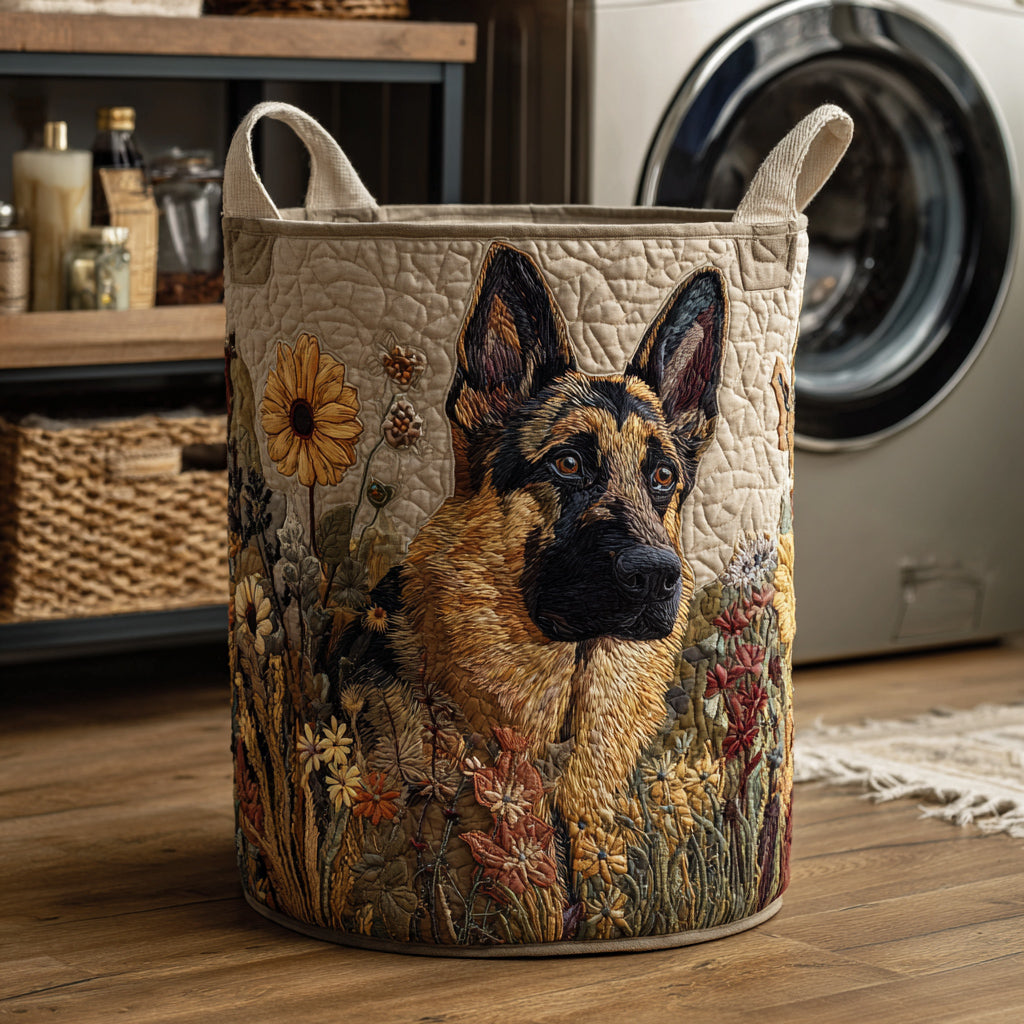 Vallhund i Solrosfältet Tvättkorg