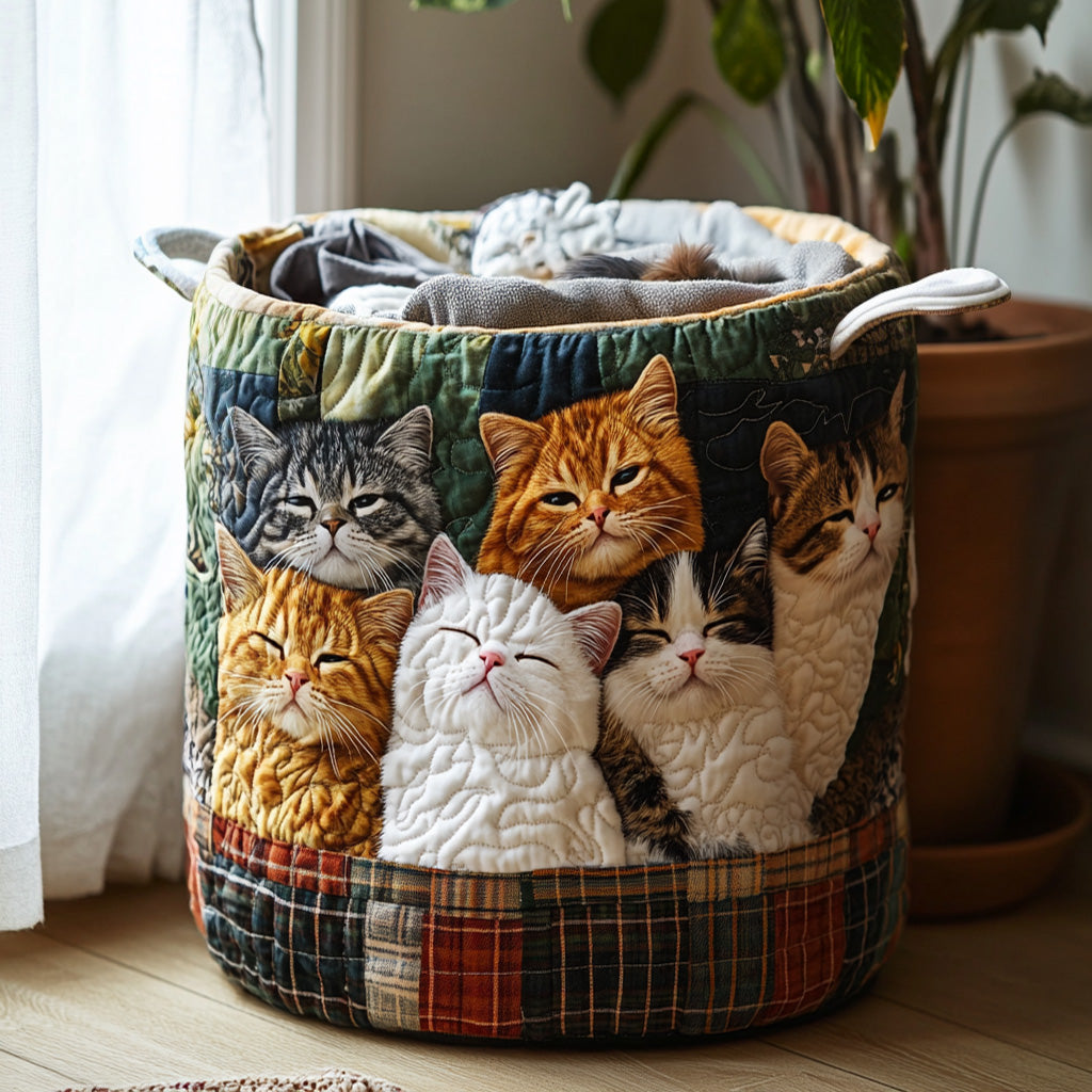 Leende Katter Tvättkorg