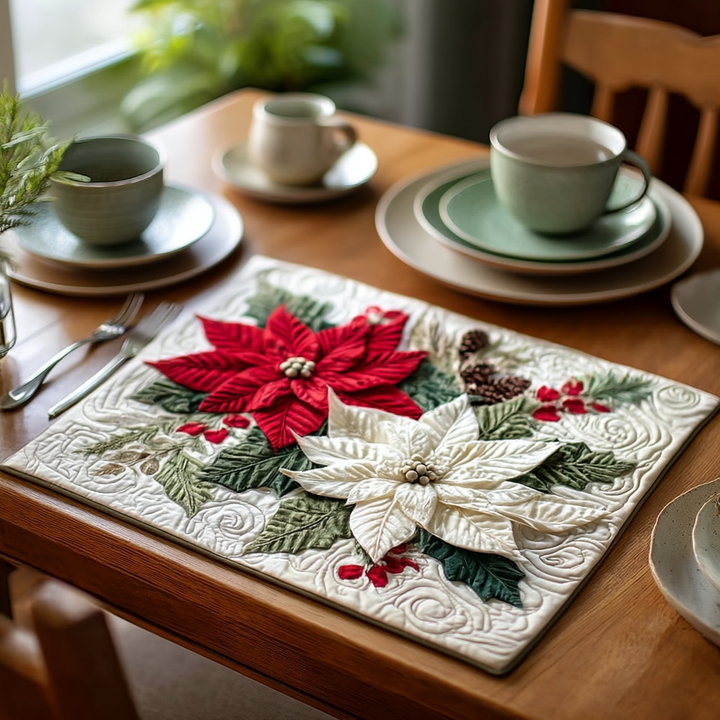 Julstjärna Festdag Glasunderlägg