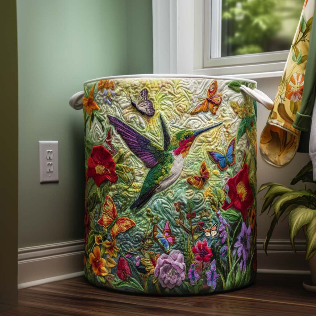 Kolibri i Blomsterglädje Tvättkorg