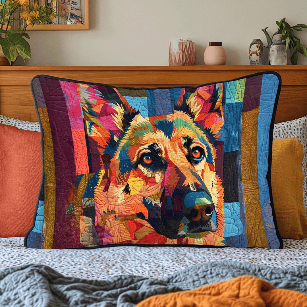 Färgglad Vallhund Popkonst Kuddfodral