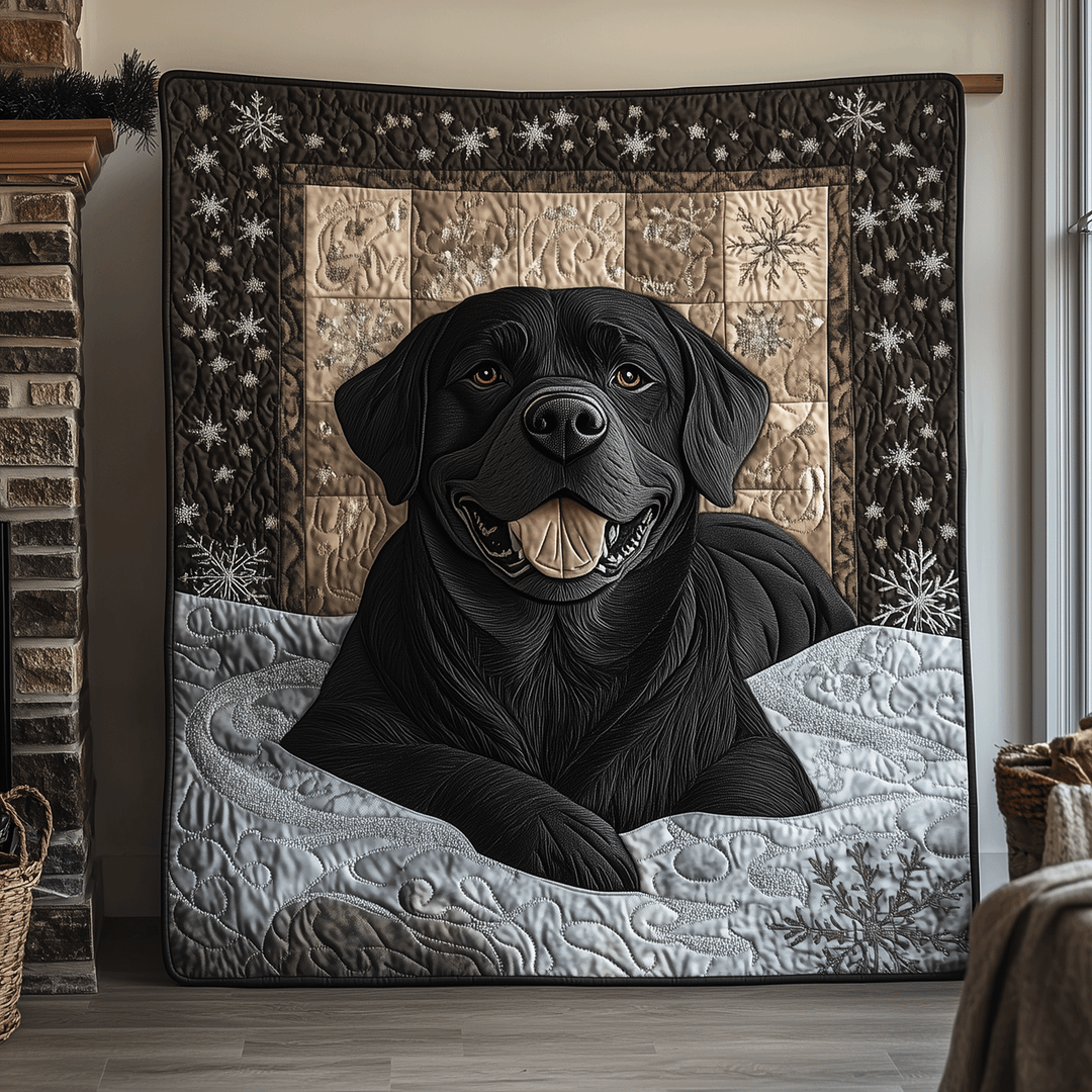 Svart Labrador Stjärnor Filt