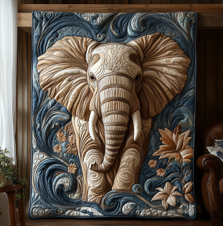 Midnattselefant Relief Filt