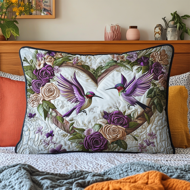 Kolibri Blomsterkrans Hjärta Kuddfodral
