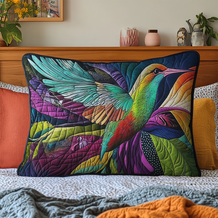 Färgglad Kolibri Blomstersymfoni Kuddfodral