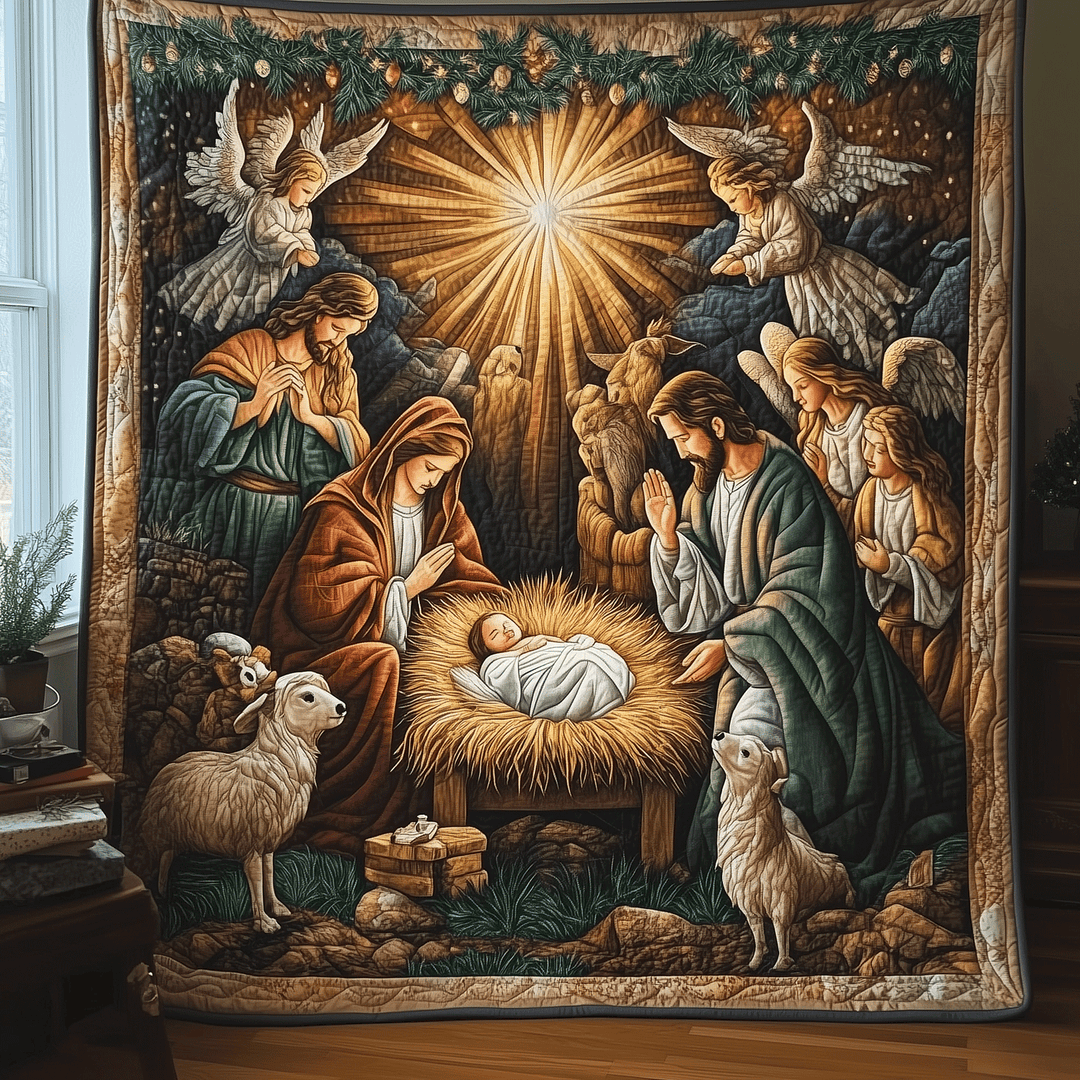 Julkrubba Heliga Natten Filt