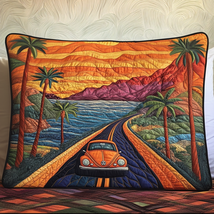 Hippiebuss Palmer Solnedgång Kuddfodral