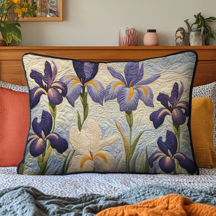 Lila Iris Blommor Kuddfodral
