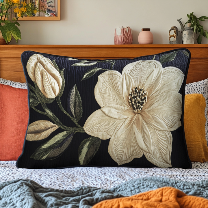 Vit Magnolia Elegans Kuddfodral