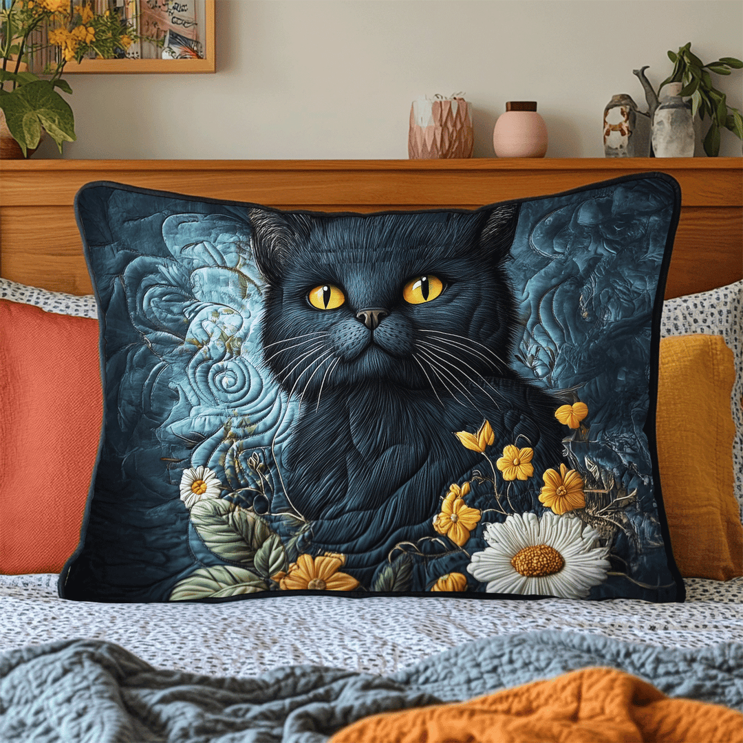 Svart Katt Prästkragar Kuddfodral