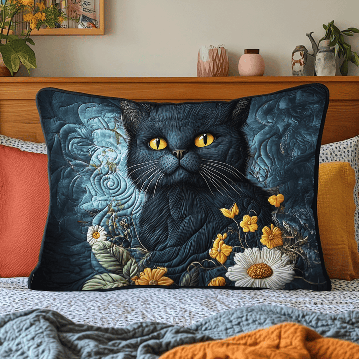 Svart Katt Prästkragar Kuddfodral