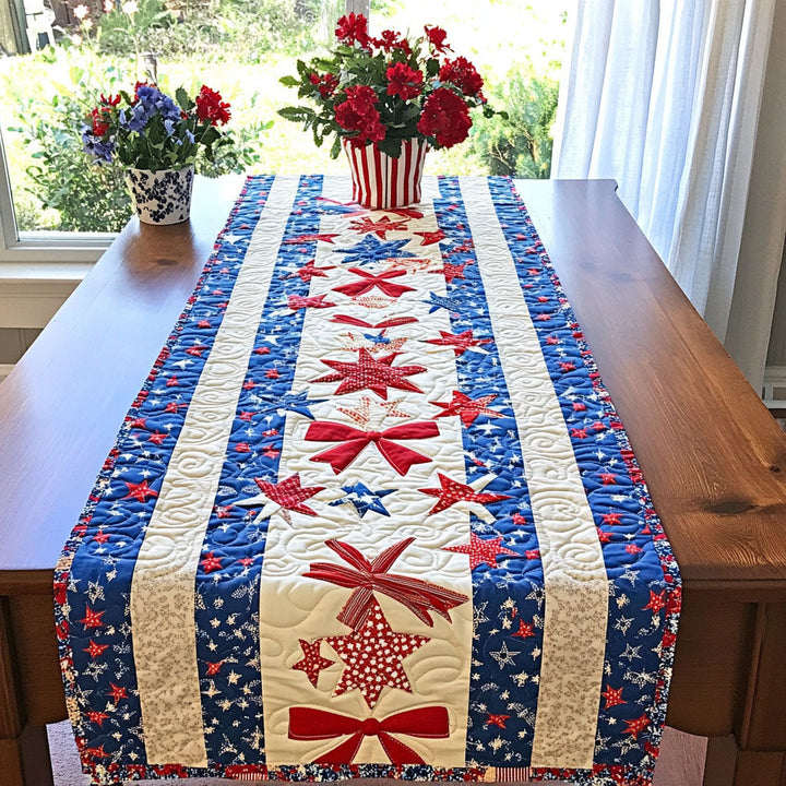 Patriotiska Stjärnor Rosetter Bordslöpare