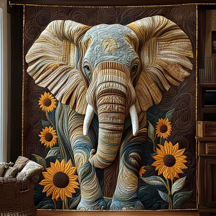 Elefant Solrosor Filt