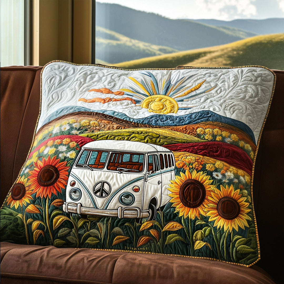 Hippiebuss Solrosor Kuddfodral