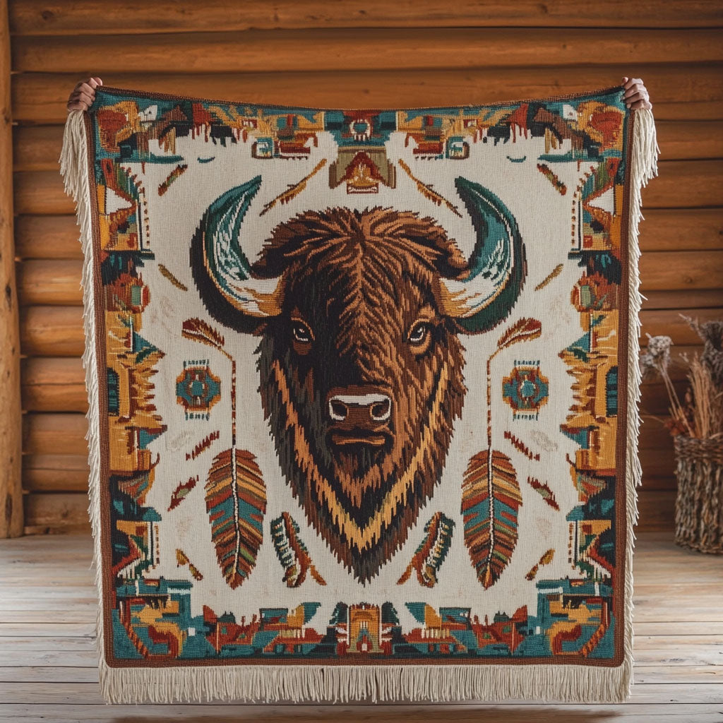 Bison Stamgobeläng Vävd Soffilt
