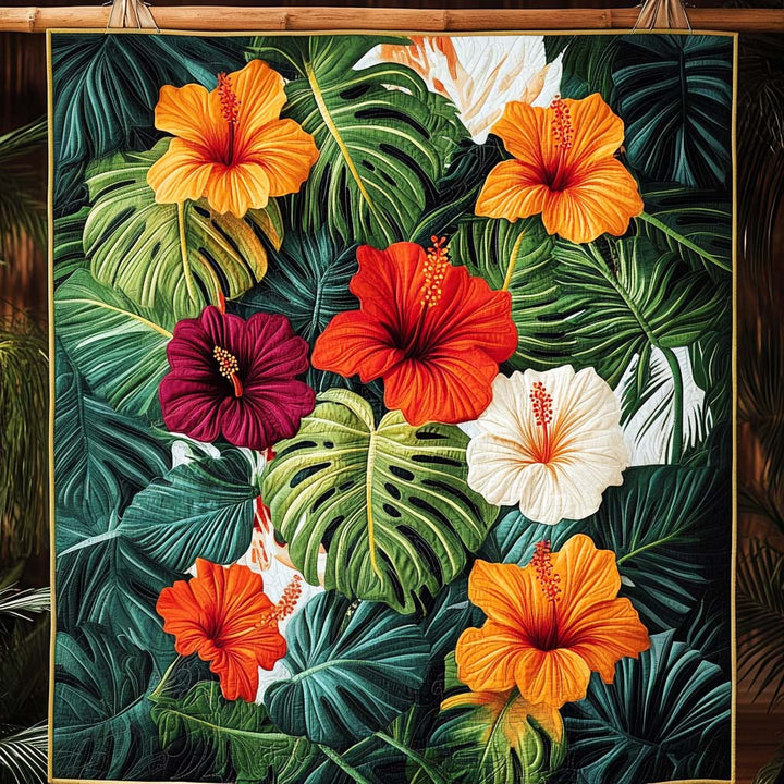 Tropisk Hibiskus Harmoni Filt