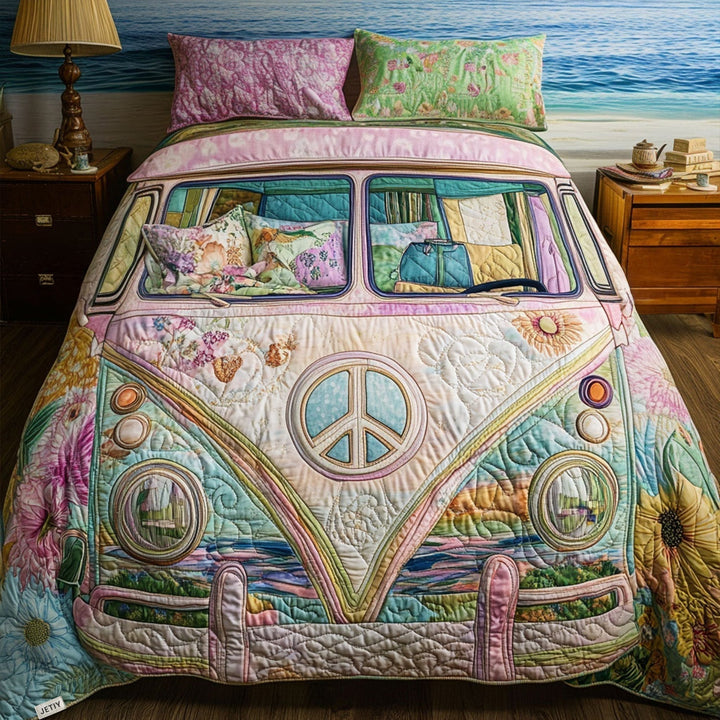Vintage Hippiebuss Fred 3-delat Bäddset