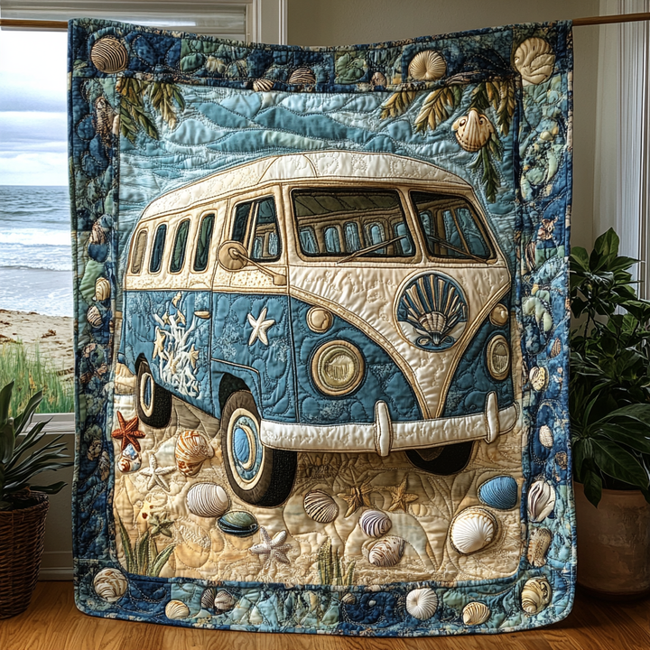 Vintage Hippiebuss Strand Filt