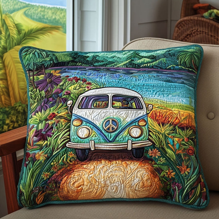 Hippiebuss Landskap Äventyr Kuddfodral